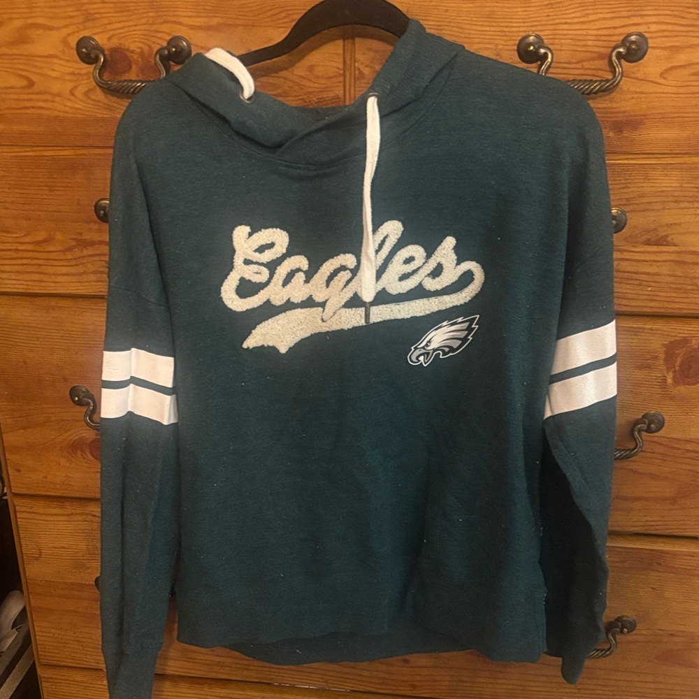 NFL Eagles Green and White Hoodie
